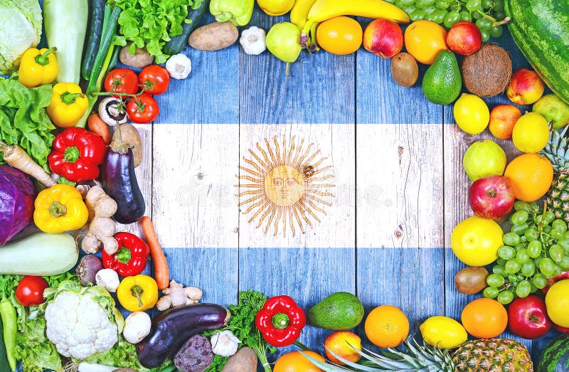 Fresh Fruits and Vegetables from Argentina Stock Image Image of