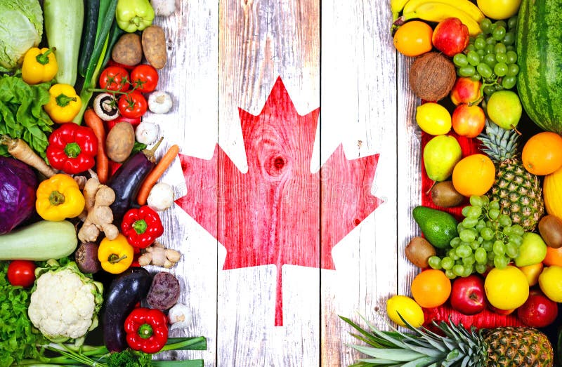 Fresh Fruits and Vegetables from Canada Stock Photo Image of market