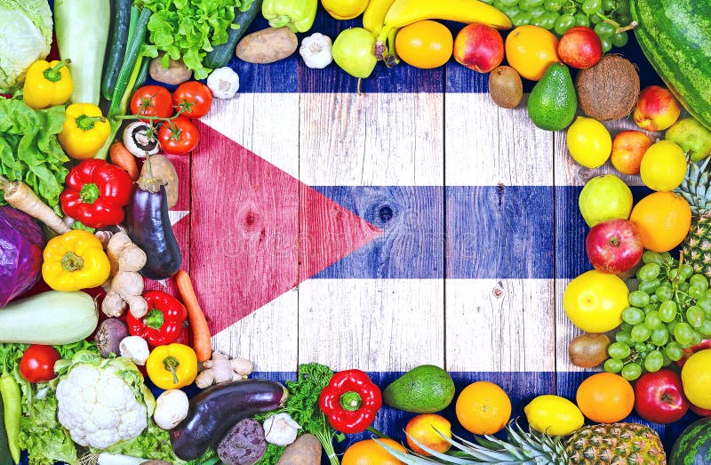 Fresh Fruits and Vegetables from Cuba Stock Photo Image of green