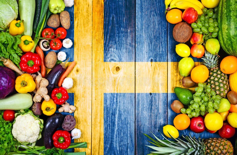 Fresh Fruits and Vegetables from Sweden Stock Photo Image of money