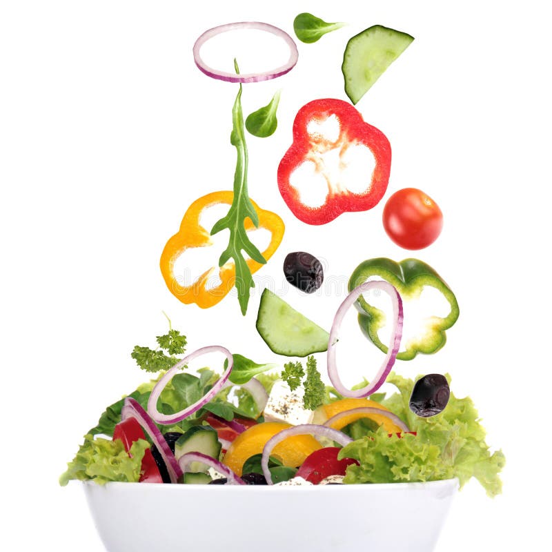 Fresh garden salad stock image. Image of appetiser, pepper 18653121