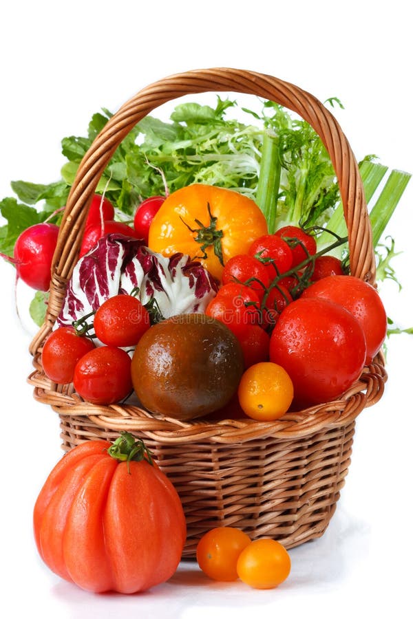 A Basket of Fresh Fruit and Vegetables Stock Image Image of nana