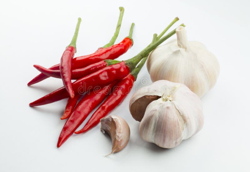 Fresh garlic and chilli stock photo. Image of seasoning 71443684