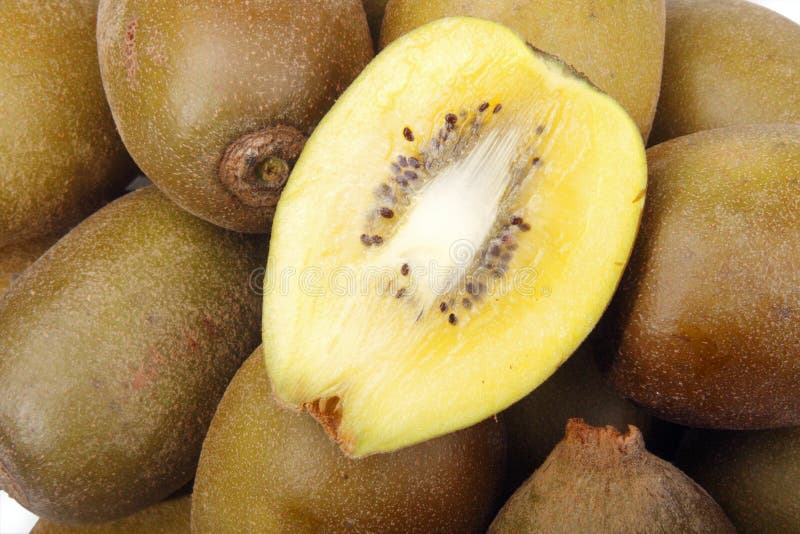 Fresh Golden Kiwi Fruit Closeup Stock Image Image 10950473