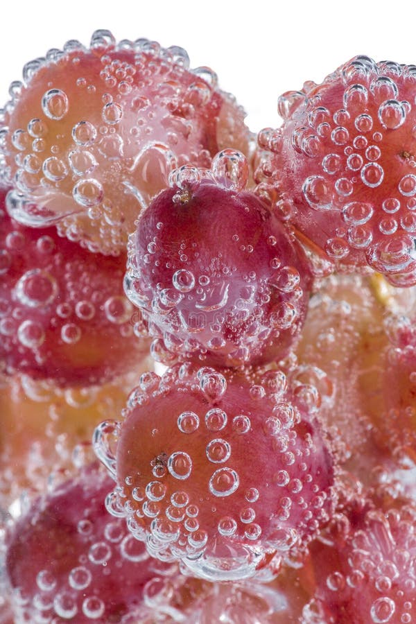 Fresh grapes with bubbles stock image. Image of clear 38141413