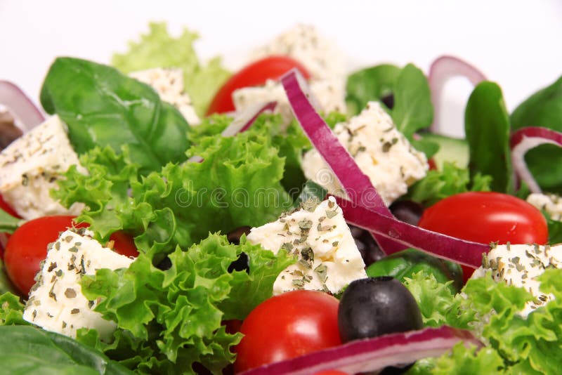 Fresh greek salad stock image. Image of leaf, appetizer 22185609
