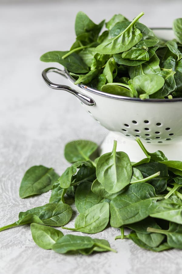 Baby spinach leaves stock image. Image of closeup, diet - 111129431