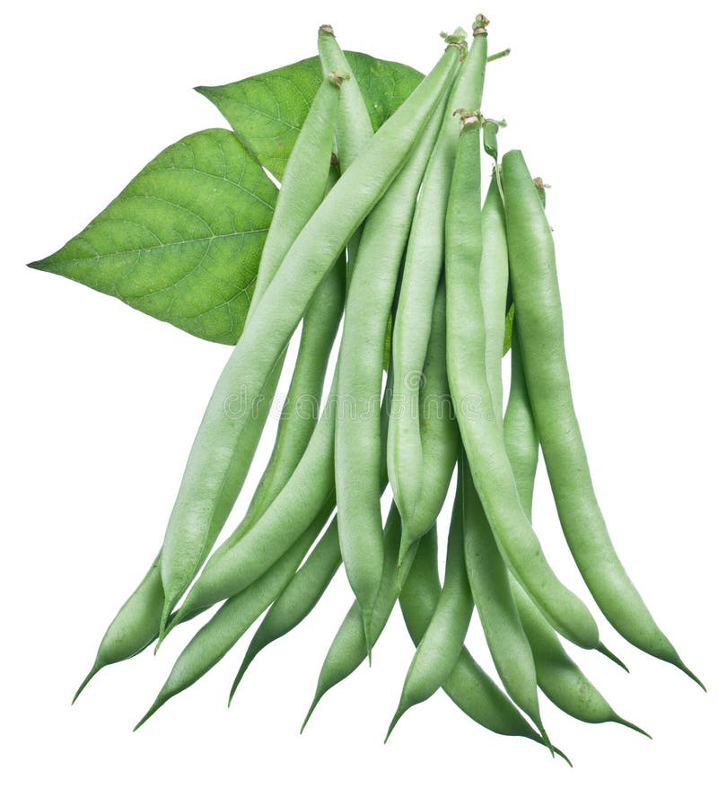 Fresh green beans isolated on a white.