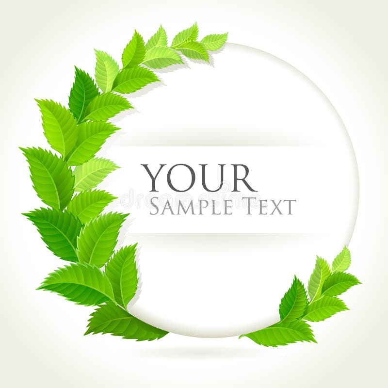 Fresh green decorative background vector illustration