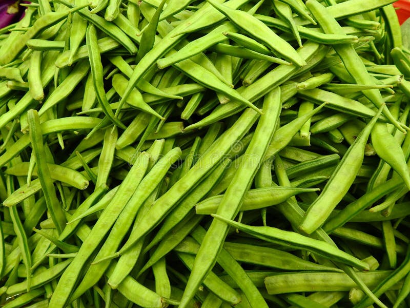 Fresh Green Organic Vegetable Cluster Beans Stock Image - Image of ...