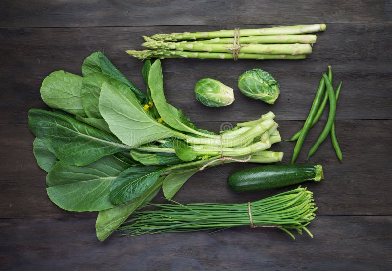 Fresh green organic vegetables