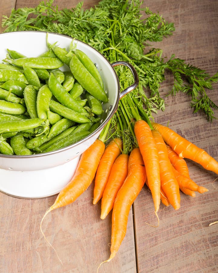 Fresh Green Peas and Carrots Stock Image Image of ingredient