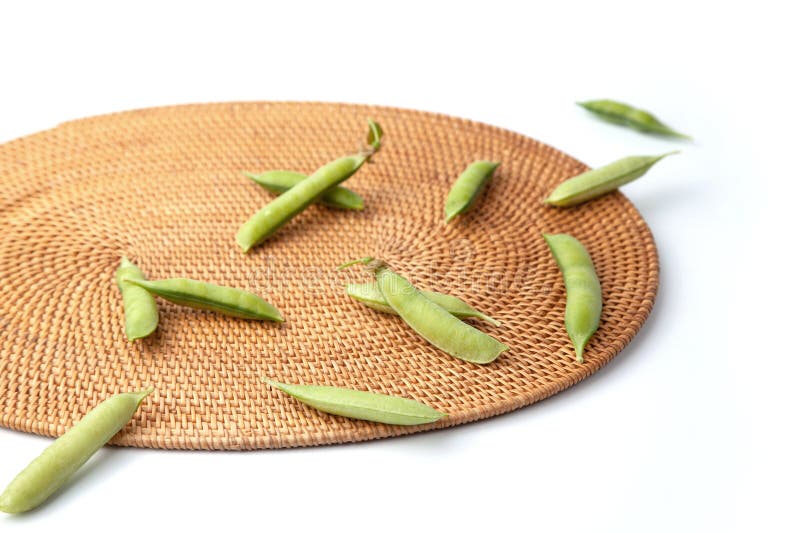 Fresh Green Peas Isolated on White Background Stock Image - Image of