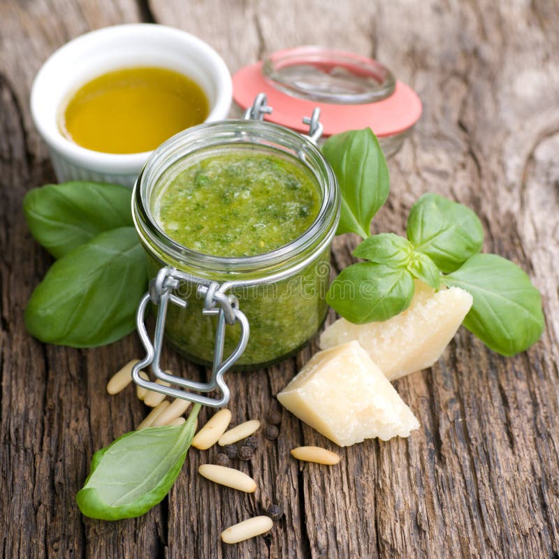 Fresh green pesto stock image. Image of genovese, fresh 26100557