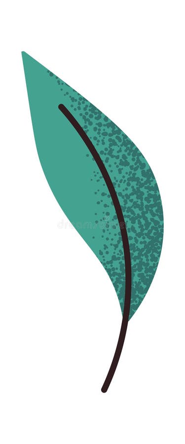 Fresh green tea leaf sticker vector illustration