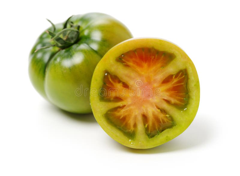 Fresh green tomato stock photo. Image of dishes, slice 146678866