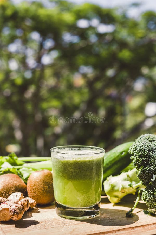 Fresh Green Vegetable Juice Stock Photo Image of vegetables, light