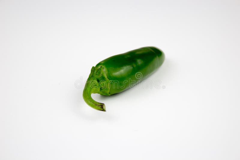 Fresh, healthy jalapeno pepper from my garden stock image