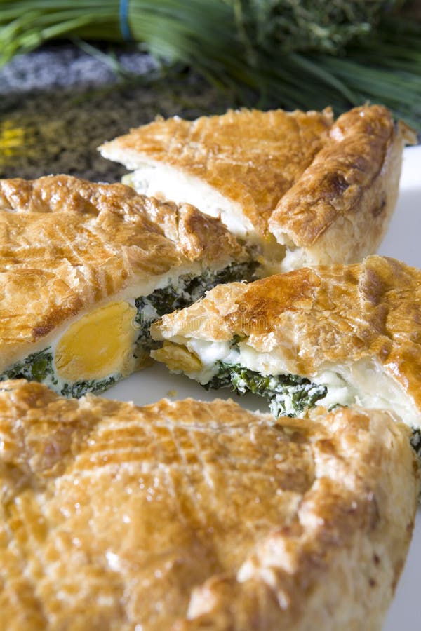 Fresh Home Made Spinach and Artichoke Pie Stock Image Image of fruit
