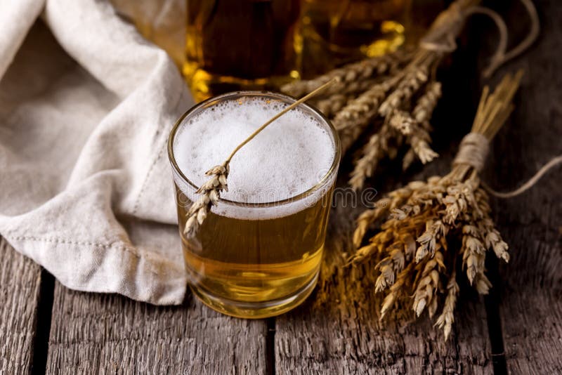 Fresh Homemade Beer Glass of Cold tasty Beer Horizontal Above royalty free stock photography Fresh Homemade Beer Glass of Cold tasty Beer Horizontal Above royalty free stock photography