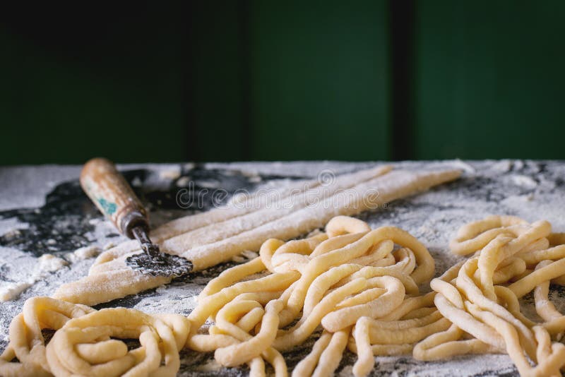 Fresh homemade pasta pici