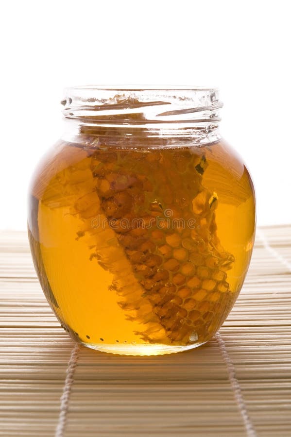 Fresh honey with honeycomb