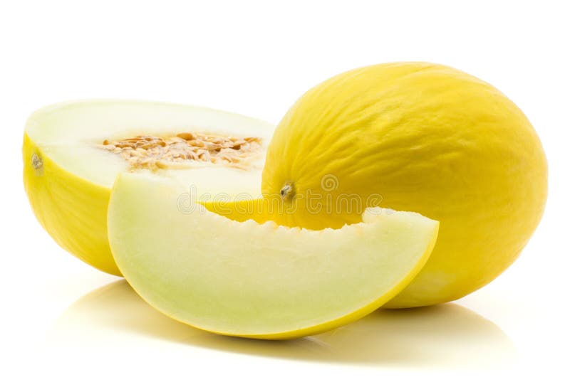 Fresh honeydew melon isolated on white