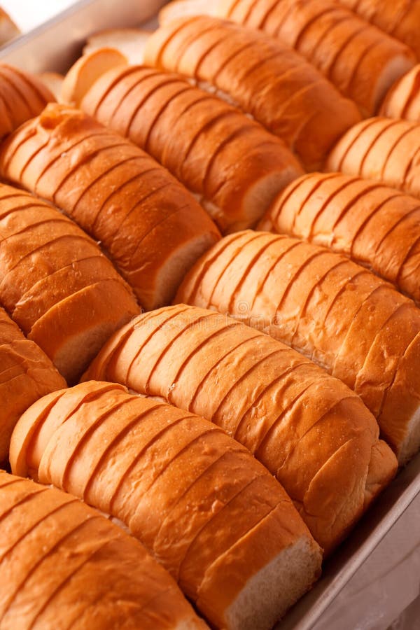 Fresh hot bread in trey stock image. Image of tray, health 29006353