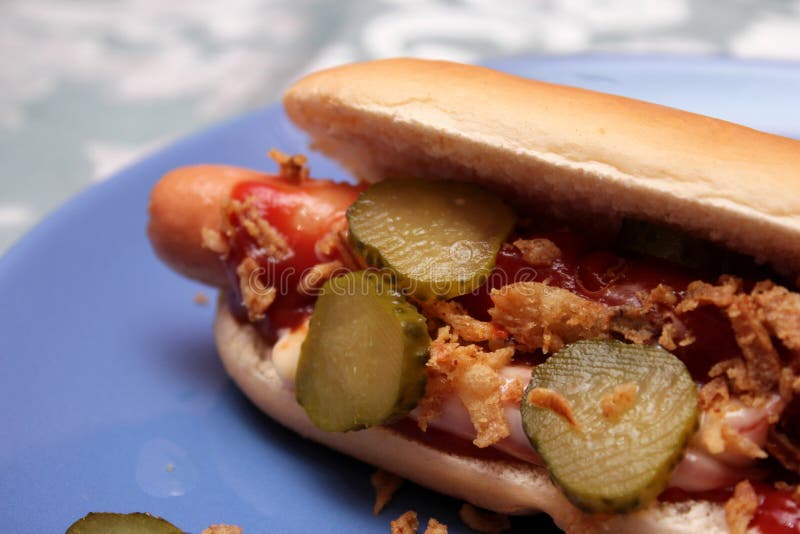 Fresh hot dog stock photo. Image of cucumbers, fast, fresh 42837486