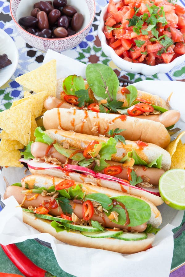 Fresh Hot Dogs Tortilla Chips Stock Photos Free & RoyaltyFree Stock