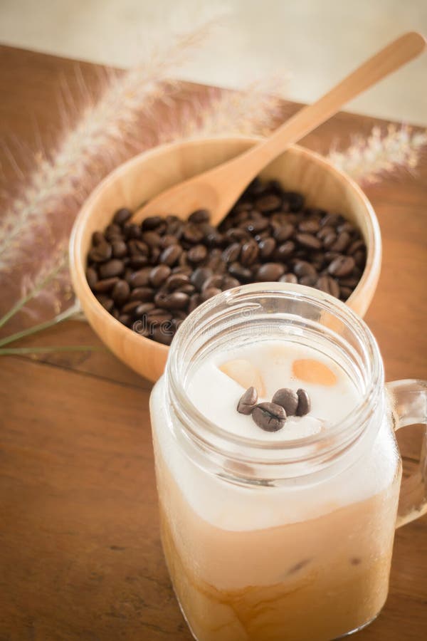 Fresh Iced Coffee with Milk Stock Image Image of cafe, bean 62397805