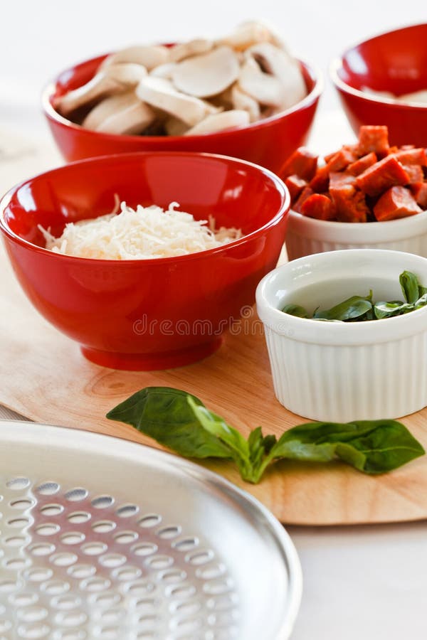 Pizza dressing stock photo. Image of sausage, cooking 29913904