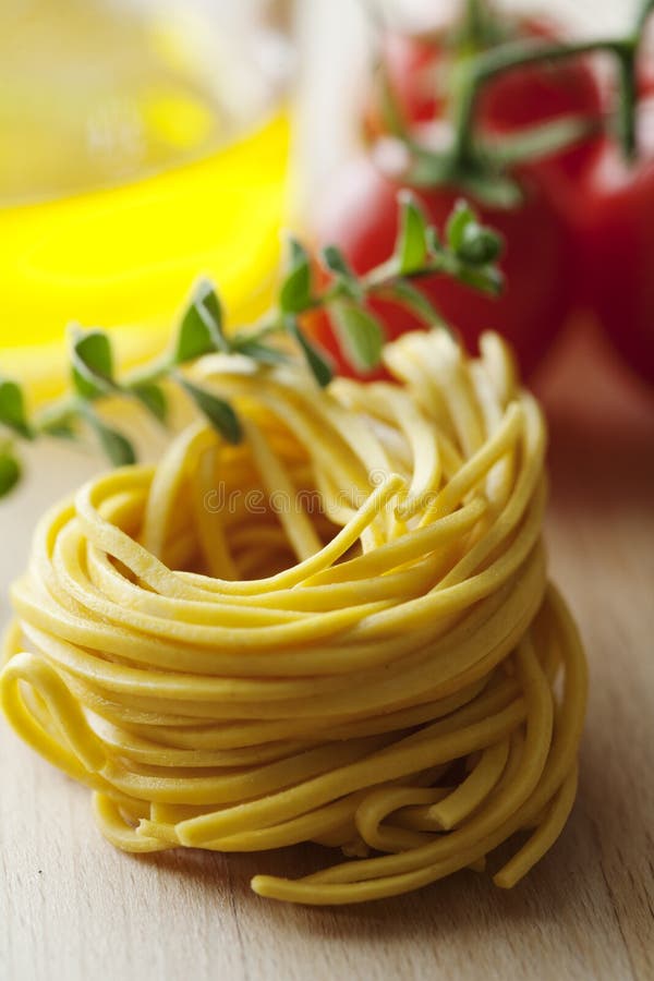 Fresh Italian Tagliatelle Pasta Stock Image Image of spaghetti