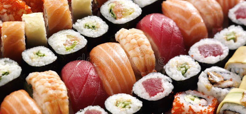 Fresh japanese sushi