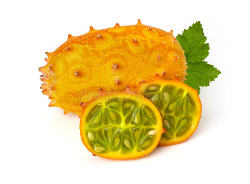 Fresh Kiwano Fruit Isolated Stock Image Image of fruit, plant 136515999