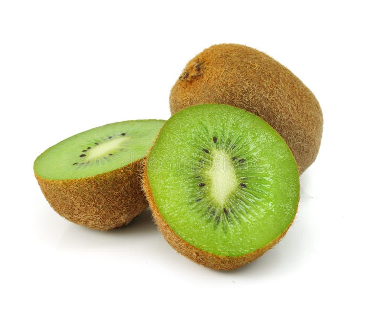 Fresh kiwi fruit isolated on white