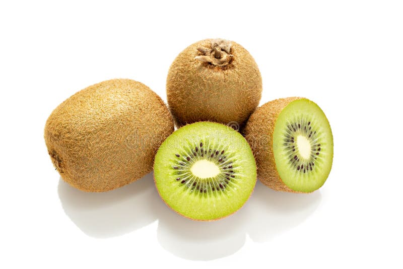 Fresh kiwi fruit isolated on white background