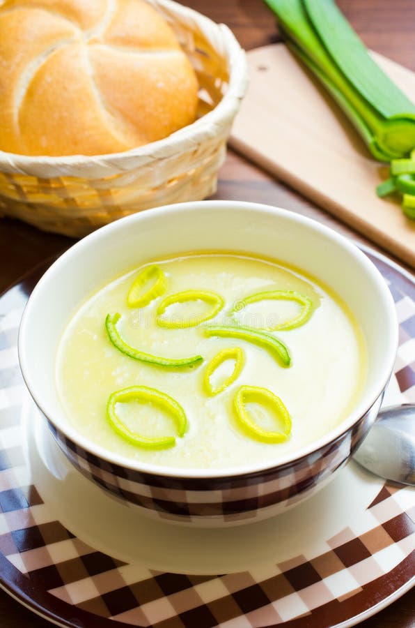 Fresh leek soup stock image. Image of delicious, onion 28680175