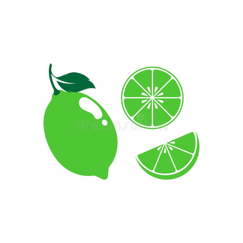 fresh lemon lime logo vector template