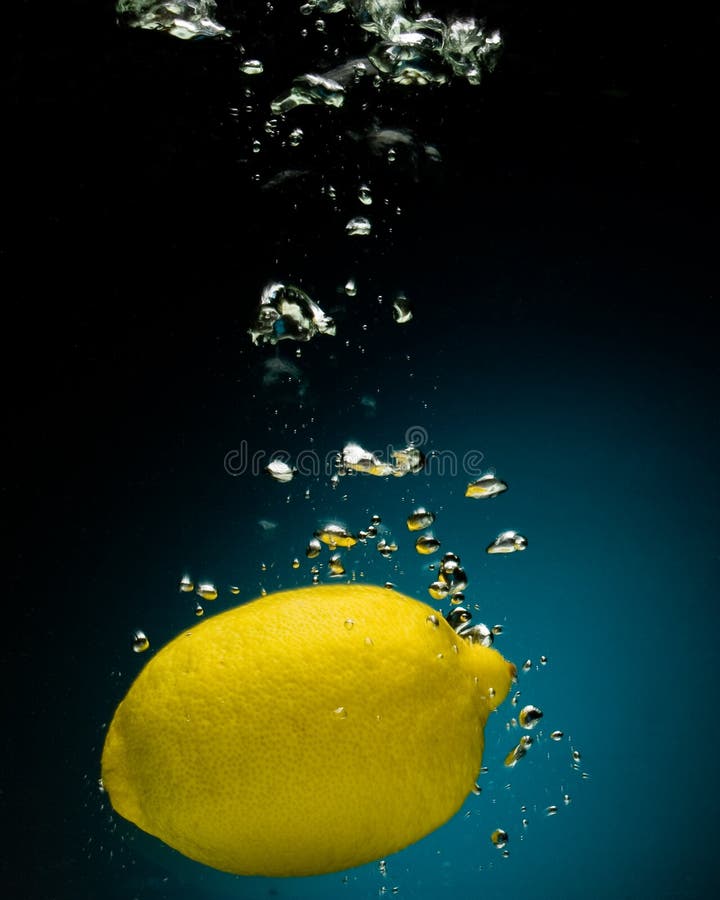 Fresh lemon in water