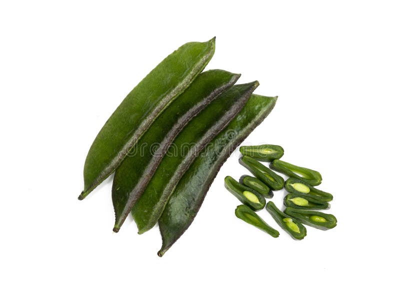 Fresh Lima Beans or Sheem Isolate on White Stock Image Image of group