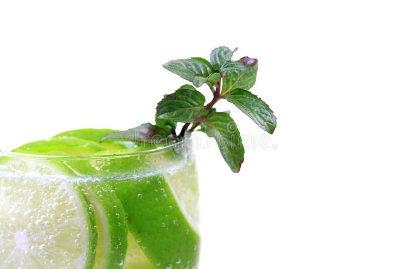 Fresh lime and mint drink