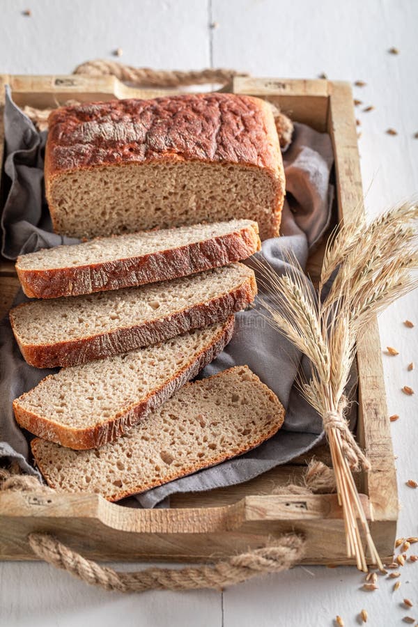 Fresh Loaf of Breads As Source of Protein and Fibre Stock Image Image