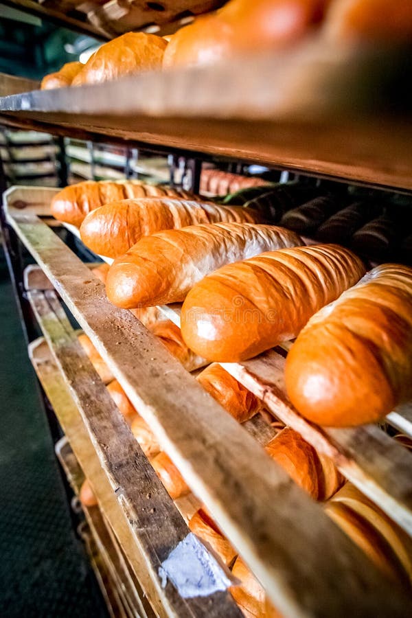 A Loaf Of Bread On The Shelf For Bread Factory Stock Photo Image of