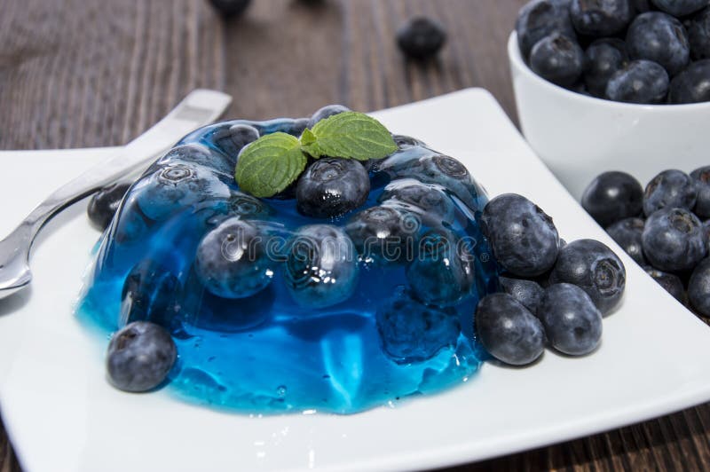Fresh made Blueberry Jello stock image. Image of shot 30271269
