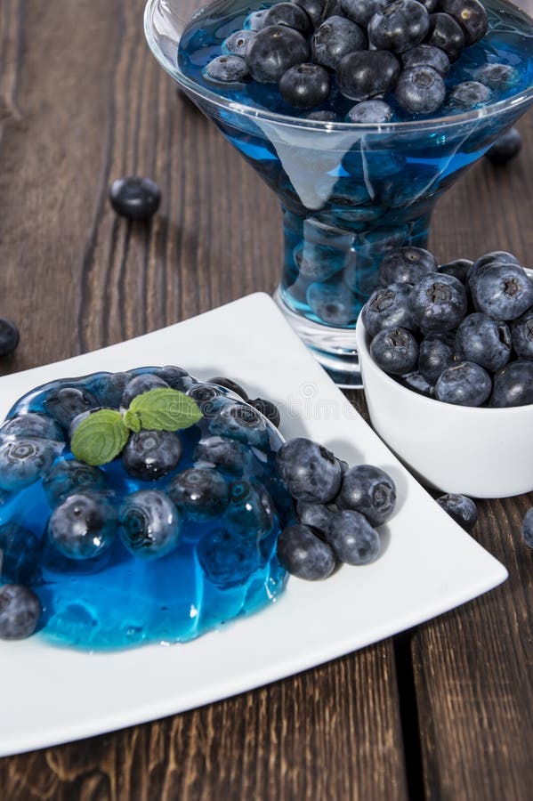 Fresh made Blueberry Jello stock photo. Image of snack 33158756