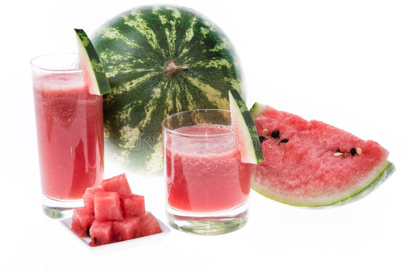 Fresh Watermelon Juice on White Stock Photo Image of freshness, juice