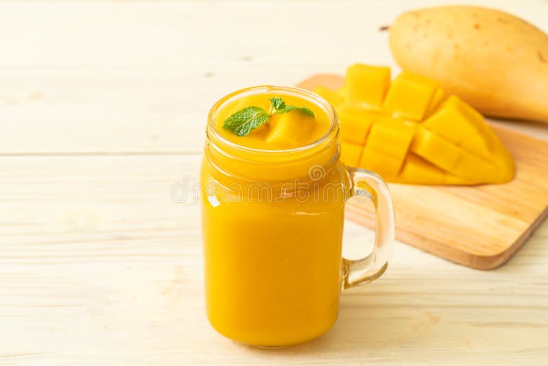 Fresh mango smoothies stock photo. Image of blended 140467122