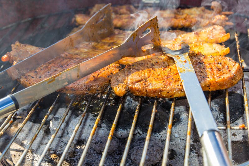 Fresh Marinated Barbecue Meat Stock Image Image of temperature, steak
