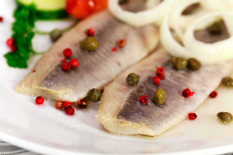 Fresh Matie,Young Herring with Onion , Potato